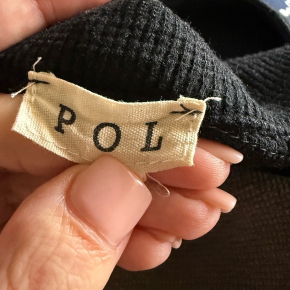 POL Black and Gray Knit Button Up - Picture 2 of 8